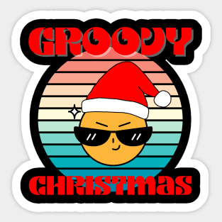 Christmas - Groovy Christmas, family christmas, family christmas t shirt, family pjama t shirt Sticker